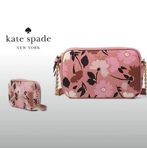 Kate Spade-Briar Lane Gala Floral Kendall Crossbody Bag (Pink-Mauve🩷)